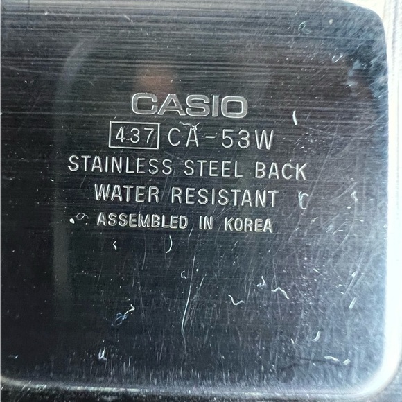 Vintage Casio Calculator Watch 437 CA-53W Alarm Chrono Works - Picture 3 of 6